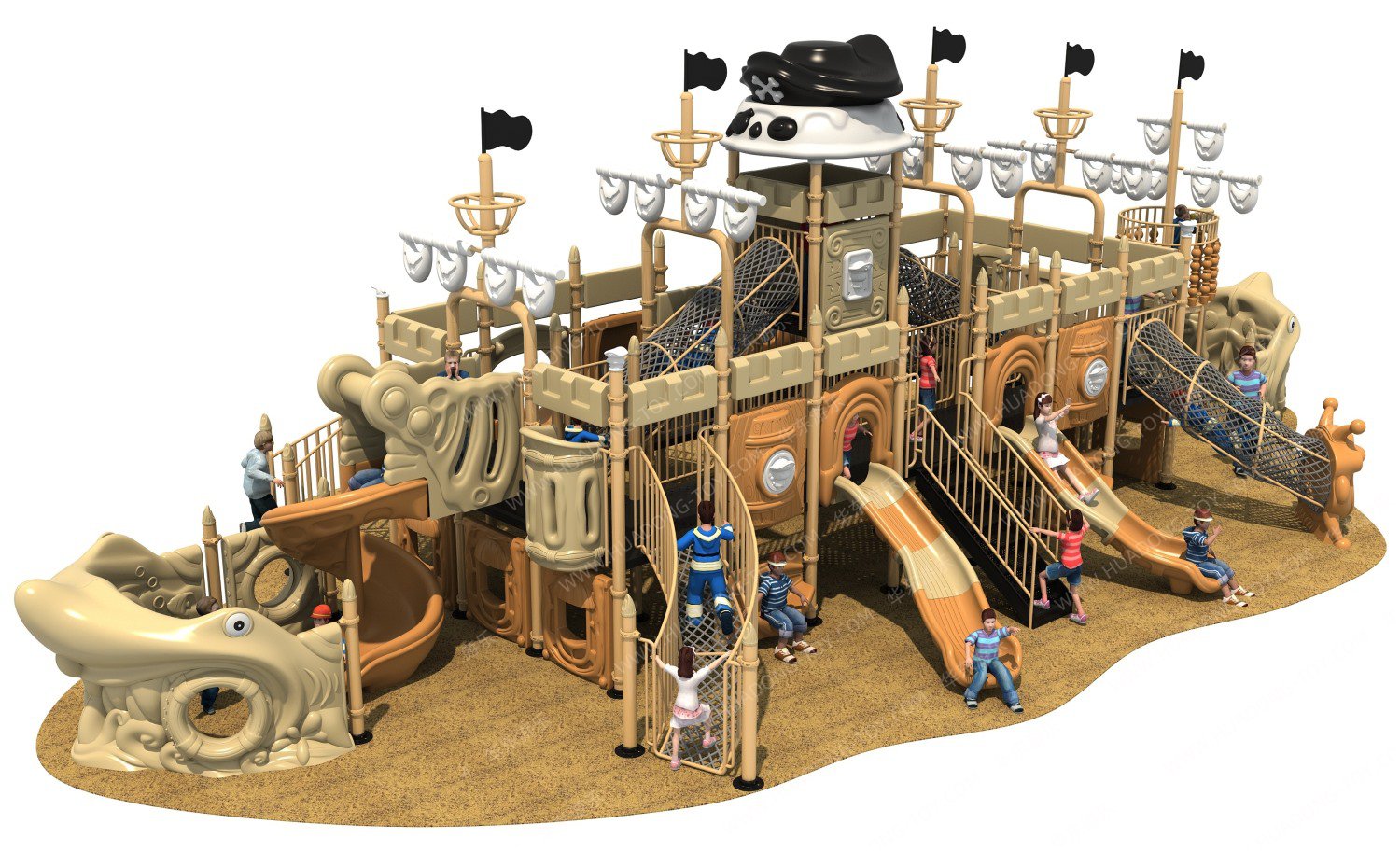 海盜船 HD-HDD004-兒童滑梯、